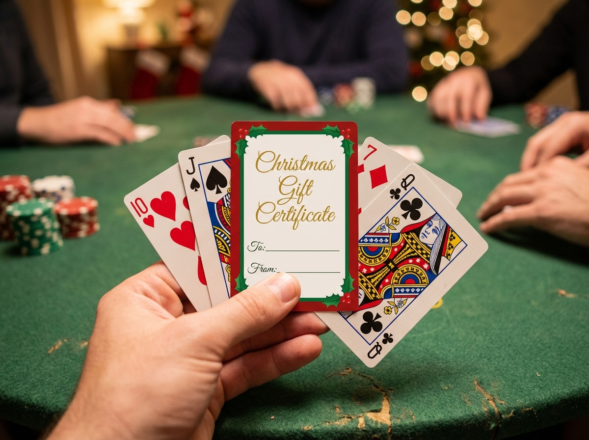 Santa at a desk with glasses on, looking at laptop with cashflow spreadsheet with mild concern, mug of cocoa nearby, Worrells.