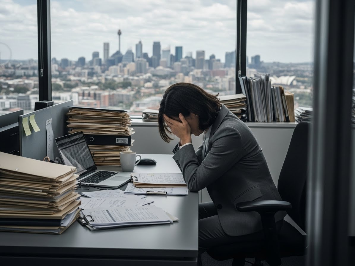 Real estate agency sign that says 'For Sale'. In front of a brick Australian house. Worrells.