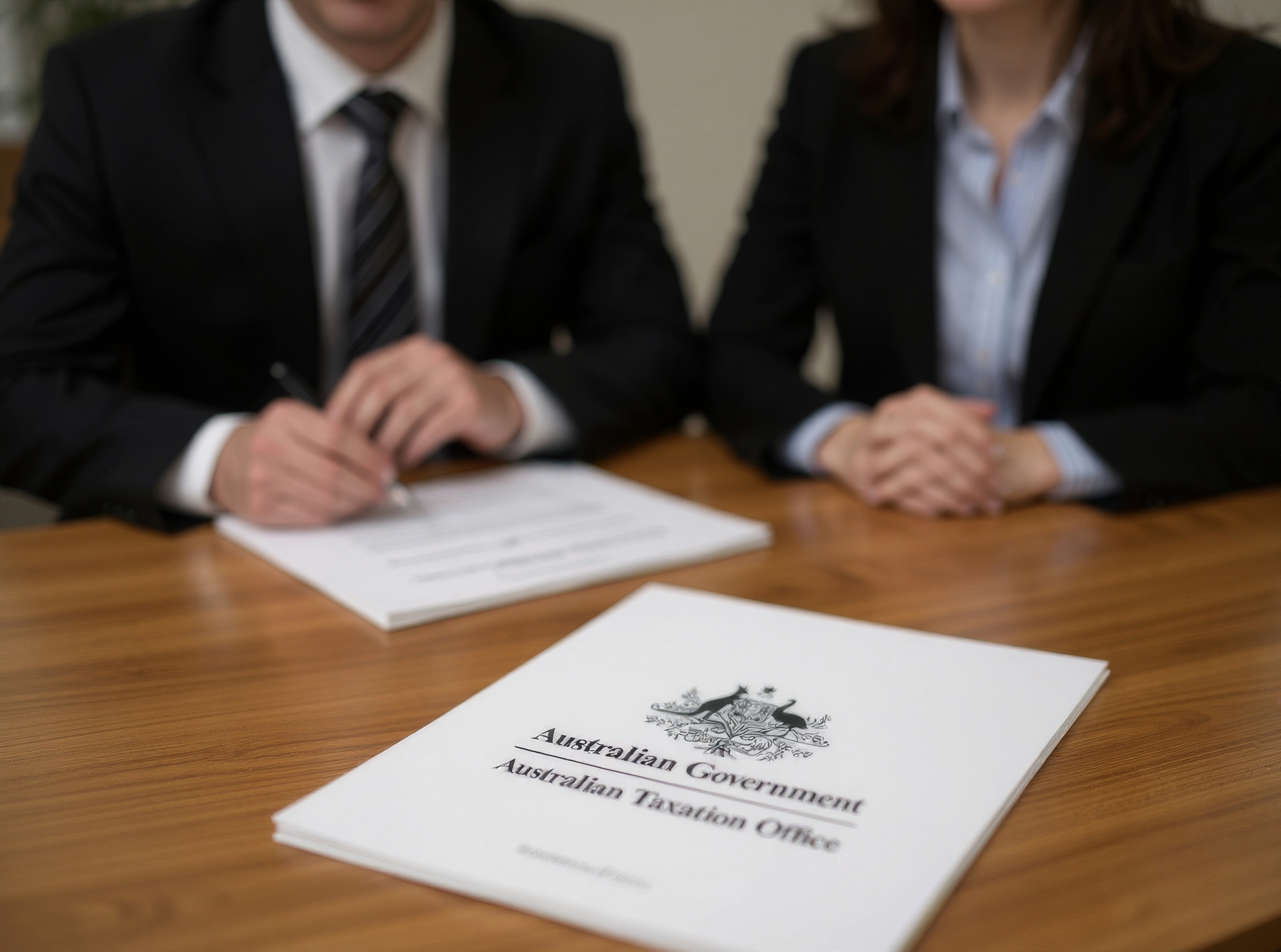 Person in a suit holding a briefcase stands at a fork in a gravel road with a signpost pointing to 